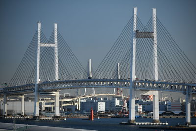 View of suspension bridge