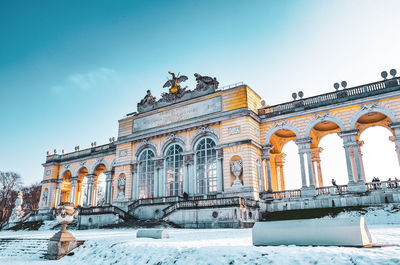 View of historical building in winter