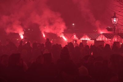 Group of people at music concert