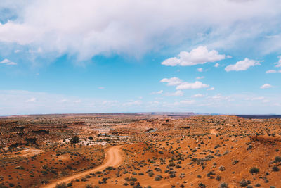 Scenic view of desert against sky
