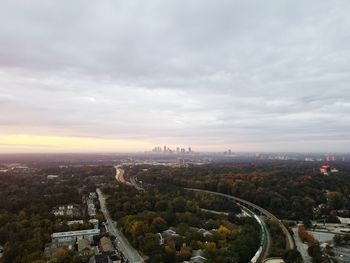 High angle view of cityscape