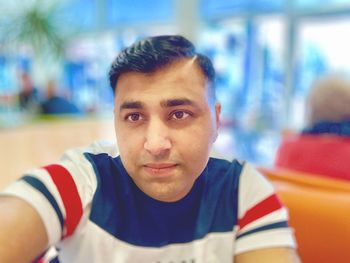 Close-up portrait of young man