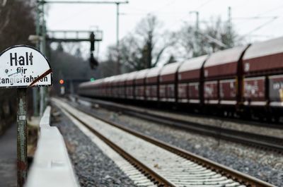 Train at railroad station