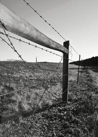 Fence on field