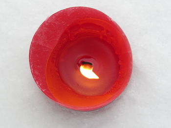 Close-up of red candle