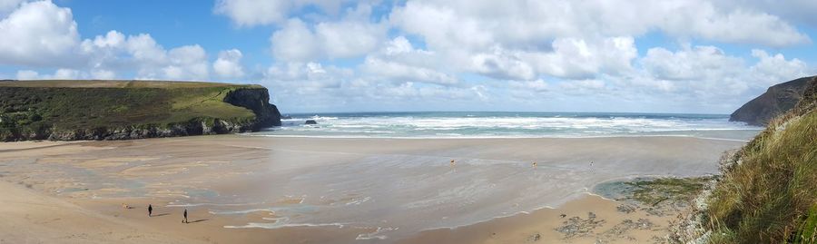 Panoramic view of beach against sky
