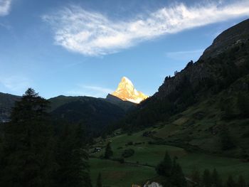 High angle view of valley and mountain