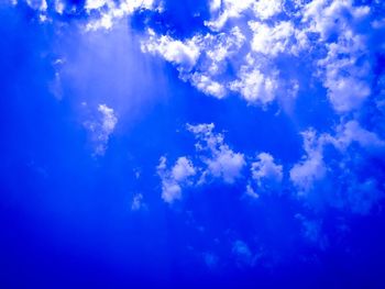 Low angle view of clouds in sky