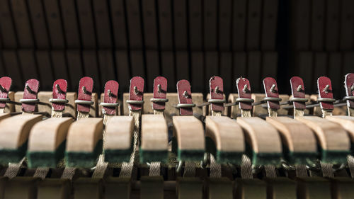 Inside a piano close up
