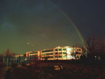 View of illuminated lights at night