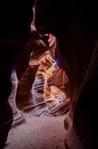 Rock formations in cave