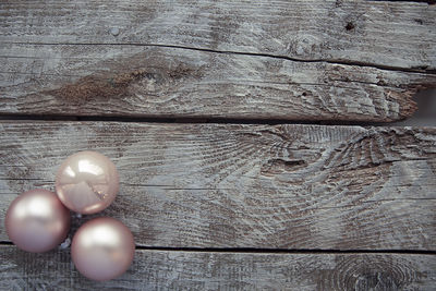 High angle view of objects on table