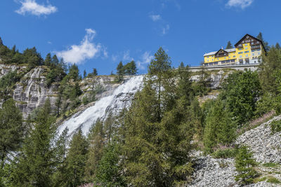 The very high and beautiful waterfall of the toce in the formazza valley