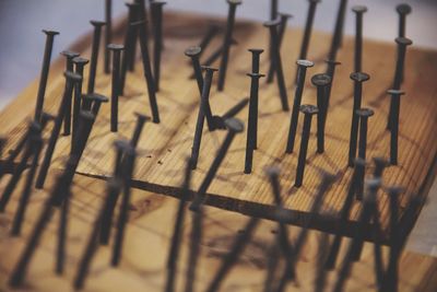 Close-up of metal wood