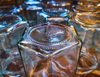 Full frame shot of glass on table