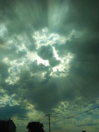 Low angle view of cloudy sky