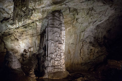 View of old building in cave