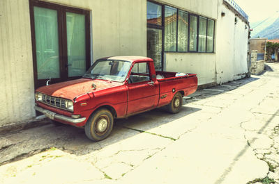 Abandoned vintage car