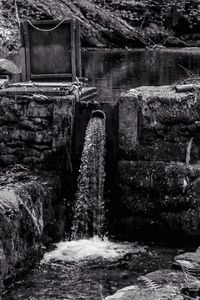 River flowing through rocks