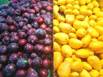 Full frame shot of fruits at market