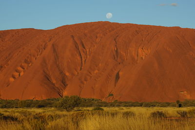 Scenic view of desert against sky