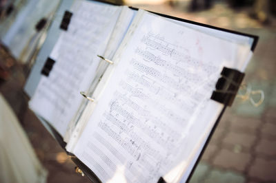 Close-up of piano keys