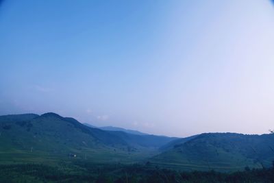 Scenic view of landscape against clear sky