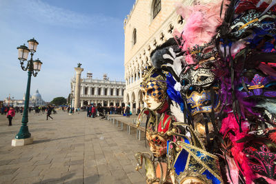 Group of people in front of historical building