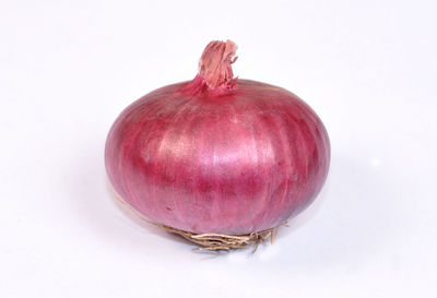 Close-up of apple against white background