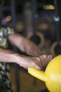 Close-up of man working