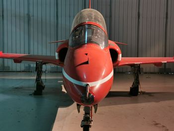 Close-up of airplane at airport