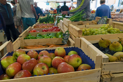 Fruits for sale at market stall