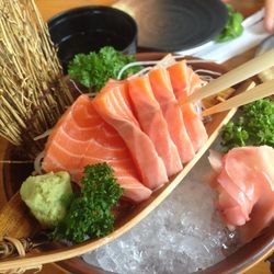 Close-up of sushi on plate