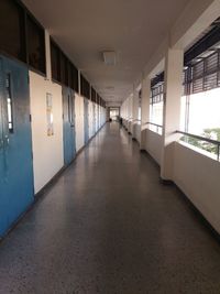 Empty corridor of building