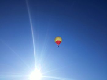 Low angle view of hot air balloon