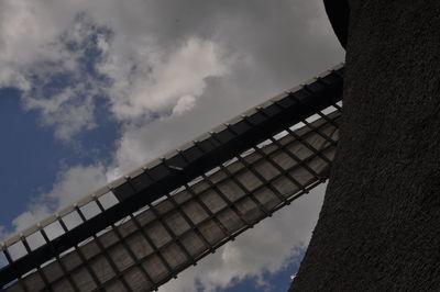 Low angle view of modern building against sky