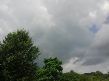 Low angle view of cloudy sky