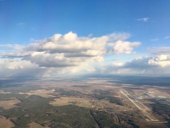 Aerial view of landscape against sky