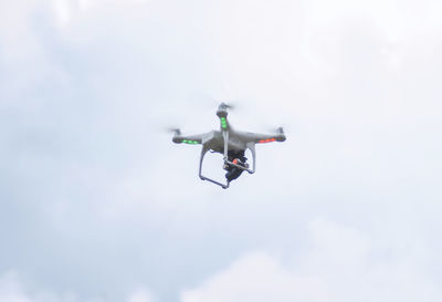 Low angle view of drone camera