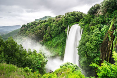 Marmore waterfalls, some artificial romans waterfall in south umbria