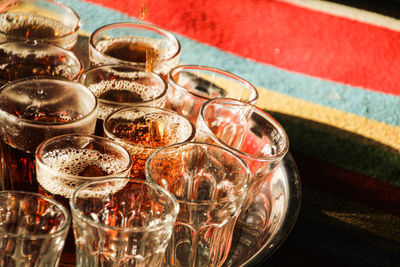 Typical glasses of tea in a bedouin village