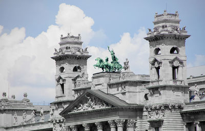 Low angle view of historical building against sky