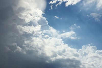 Low angle view of cloudy sky