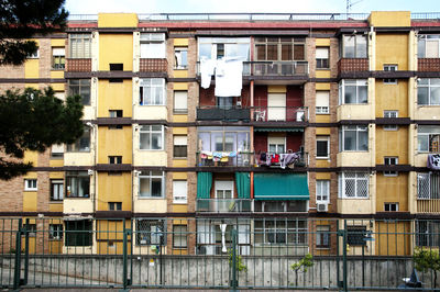 Low angle view of residential building