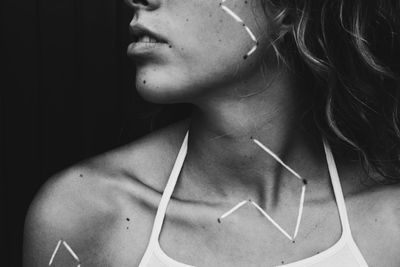 Close-up of young woman