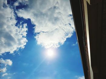 Low angle view of cloudy sky