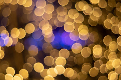 Defocused image of illuminated lights