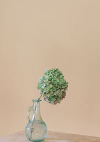 Close-up of flower vase on table