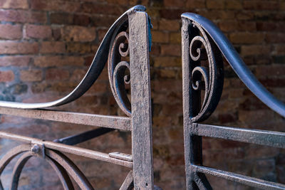 Close-up of metallic gate