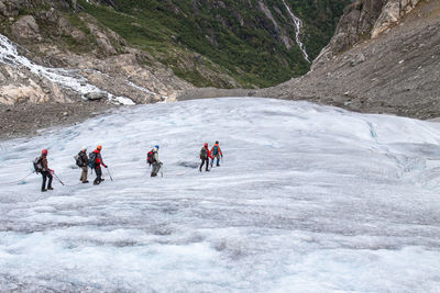 People enjoying at mountain